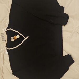 BRAND NEW PINK PREMIUM FLEECE V-NECK PULLOVER SZ LARGE